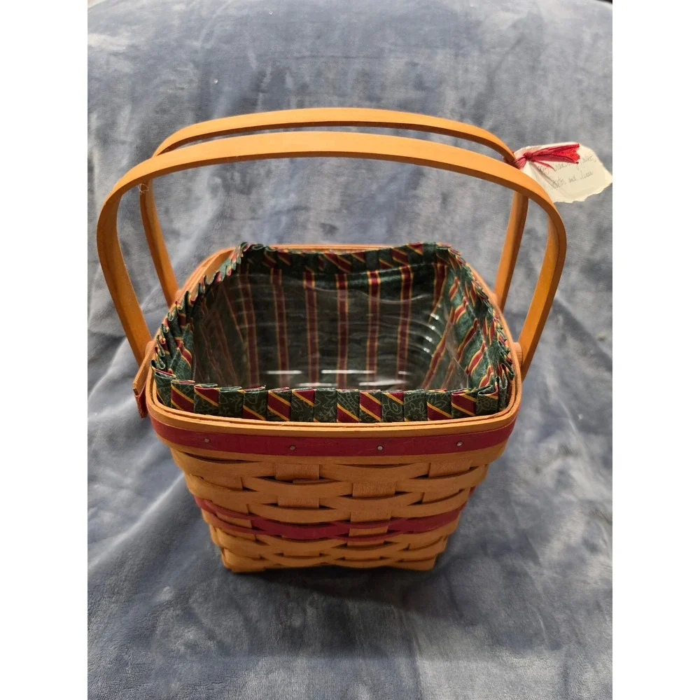 Longaberger Christmas Collection 1995 Edition Cranberry Basket Liner Protector